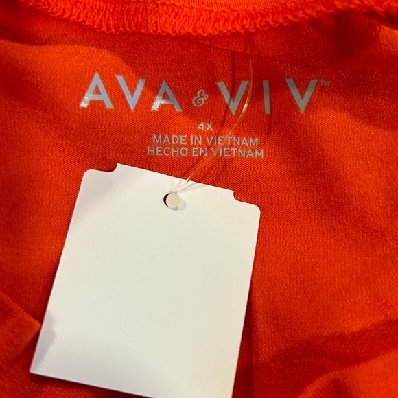 Ava & Viv orange tank top sleeveless 4x new - Picture 3 of 3
